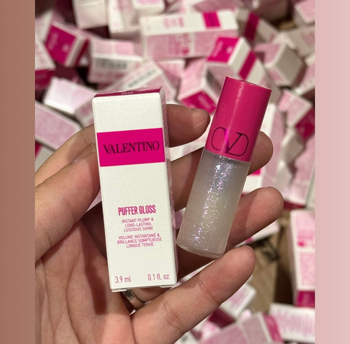 5pcs Valentino puffer gloss 3.9ml