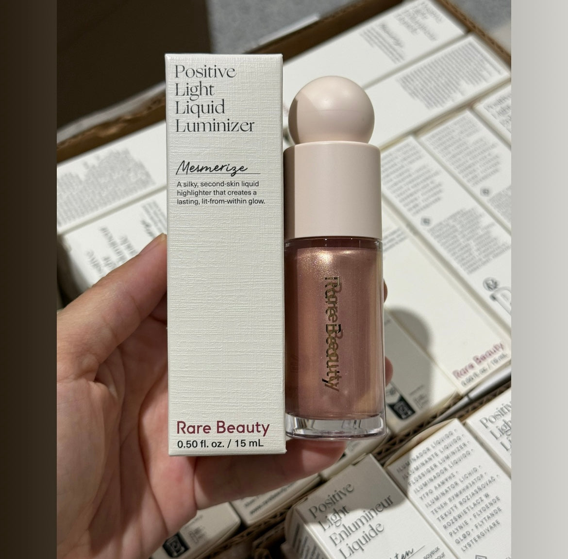 Rare Beauty by Selena Gomez 
Positive Light Liquid Luminizer Highlight