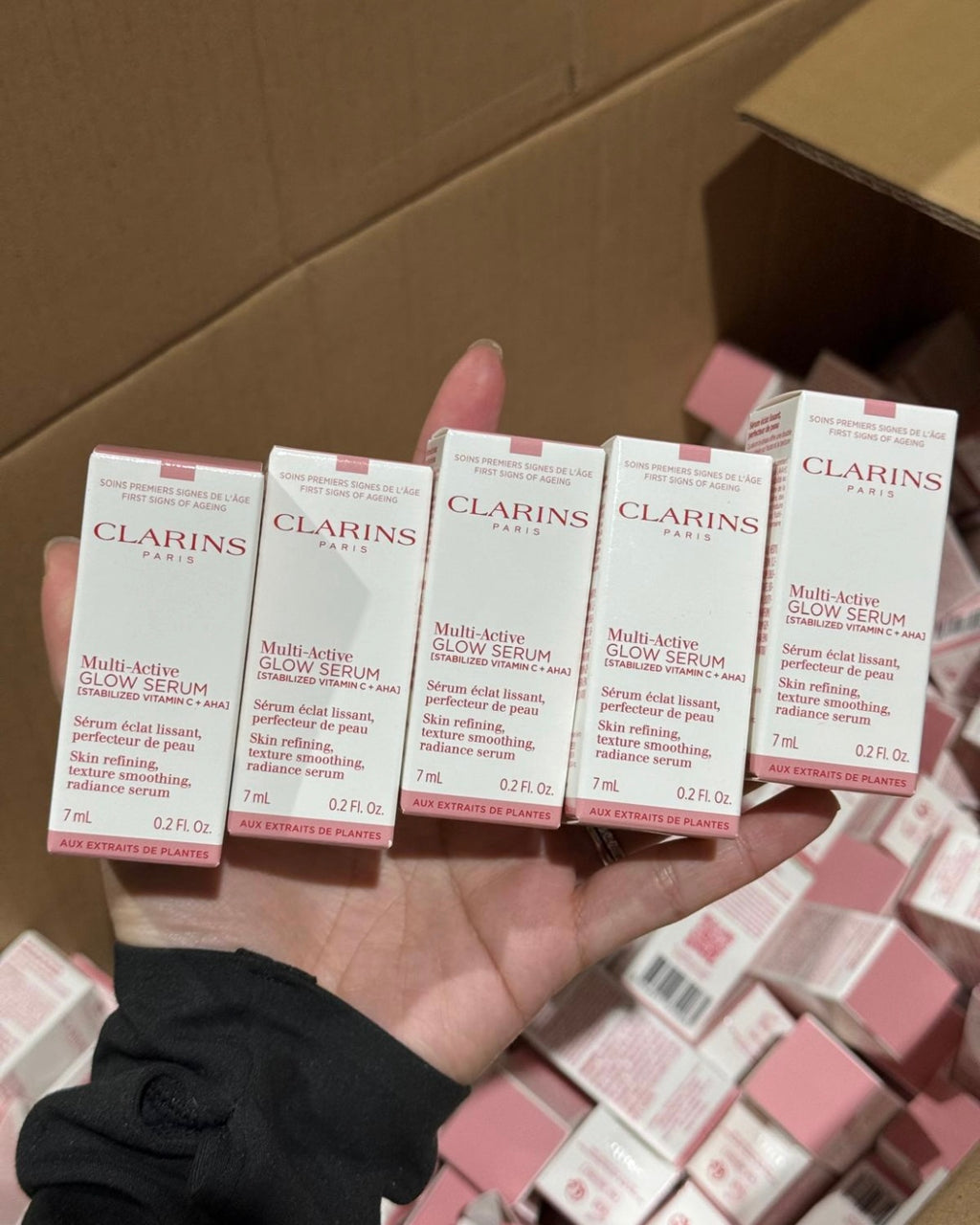Clarins Multi-Active Glow Serum 7ml 5＄ (100pcs4＄each )