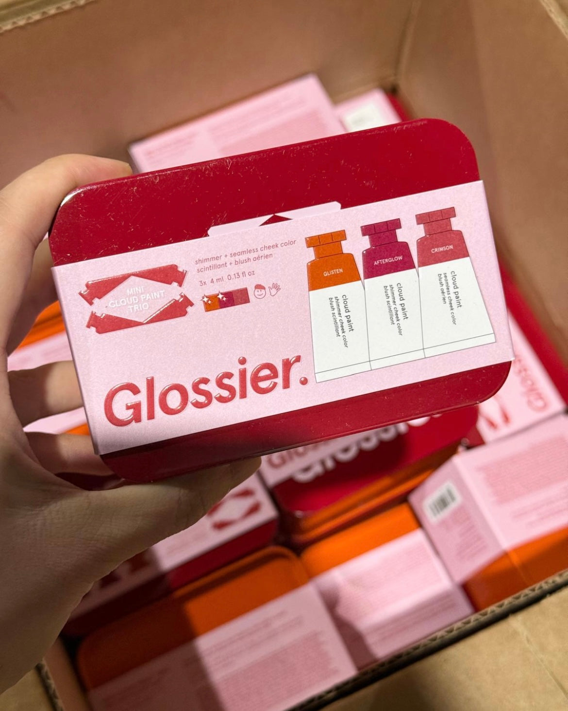 Glossier Mini Cloud Paint Trio | 3x 4ml Shimmer Liquid Blush Set