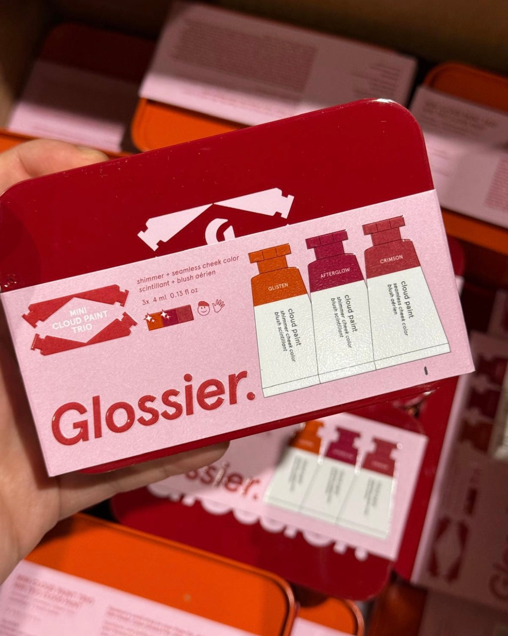 Glossier Mini Cloud Paint Trio | 3x 4ml Shimmer Liquid Blush Set
