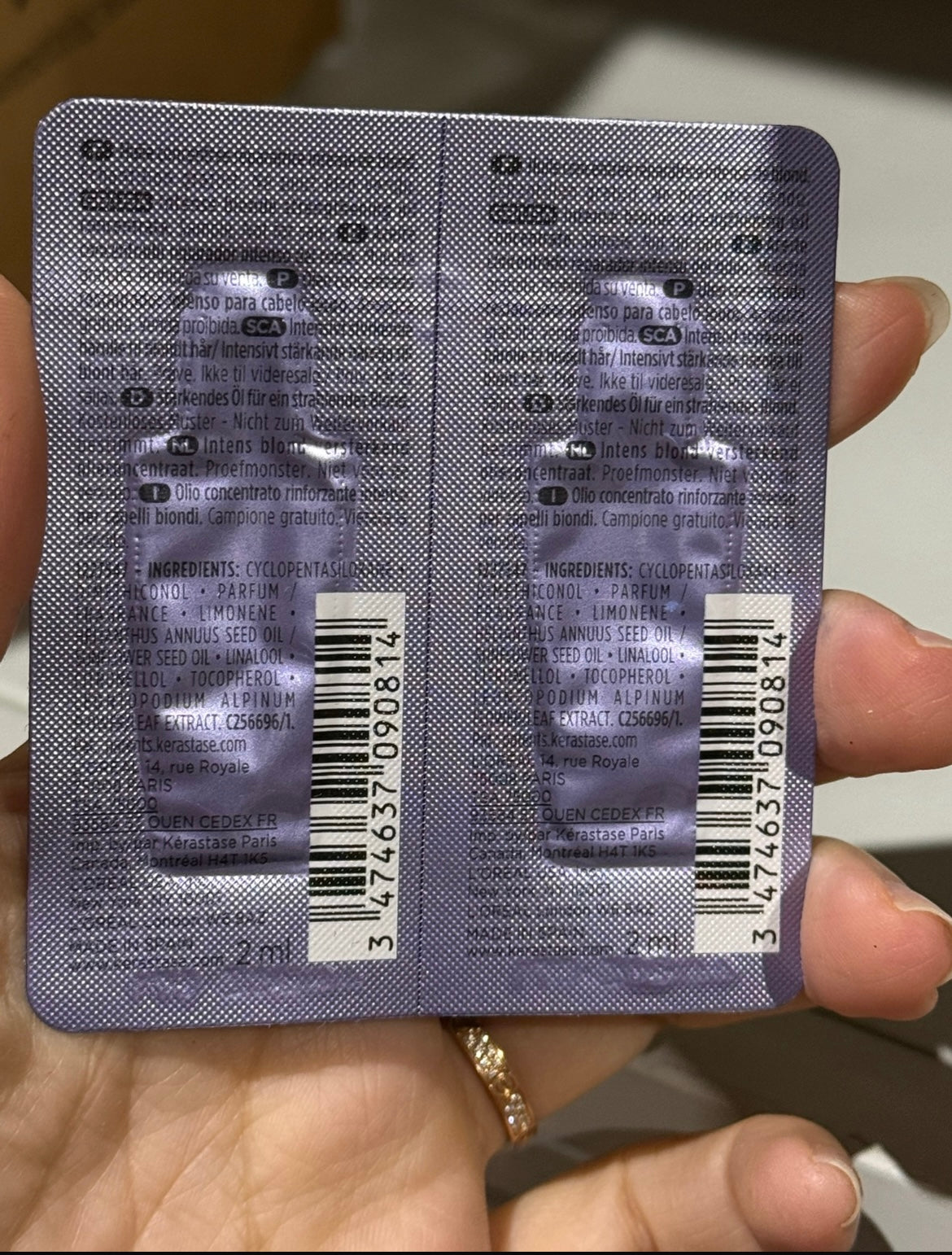 50 sets Kerastase hair oil 2ml + 2ml