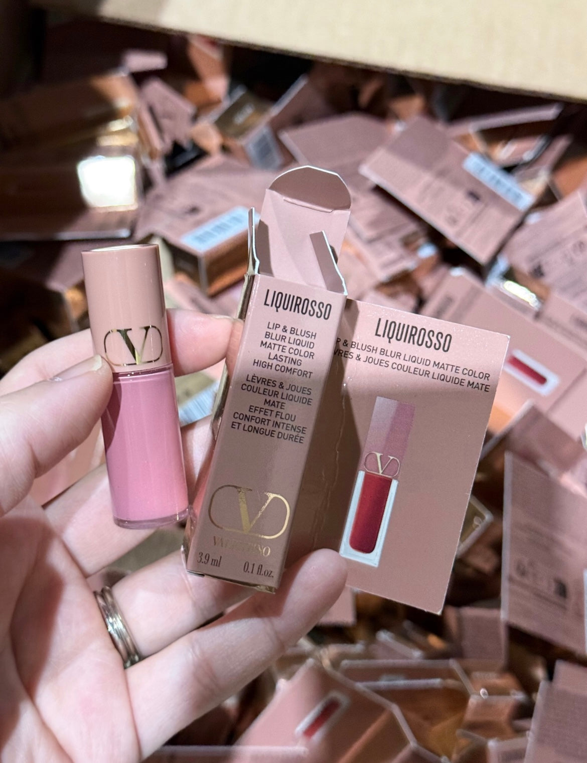 5pcs✨3.9ml Valentino liqurosso lip and blush