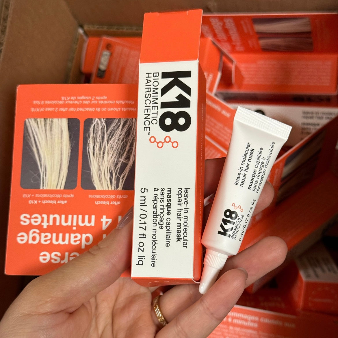 🆕 K18 Biomimetic Leave-In Molecular
Repair Hair Mask 5ml