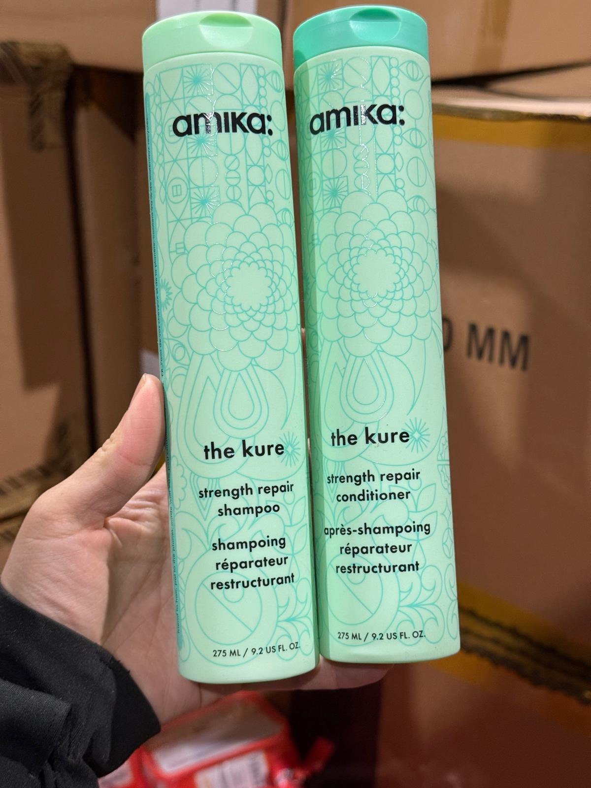 Amika The Kure Strength Repair Shampoo & Conditioner Set 275ml