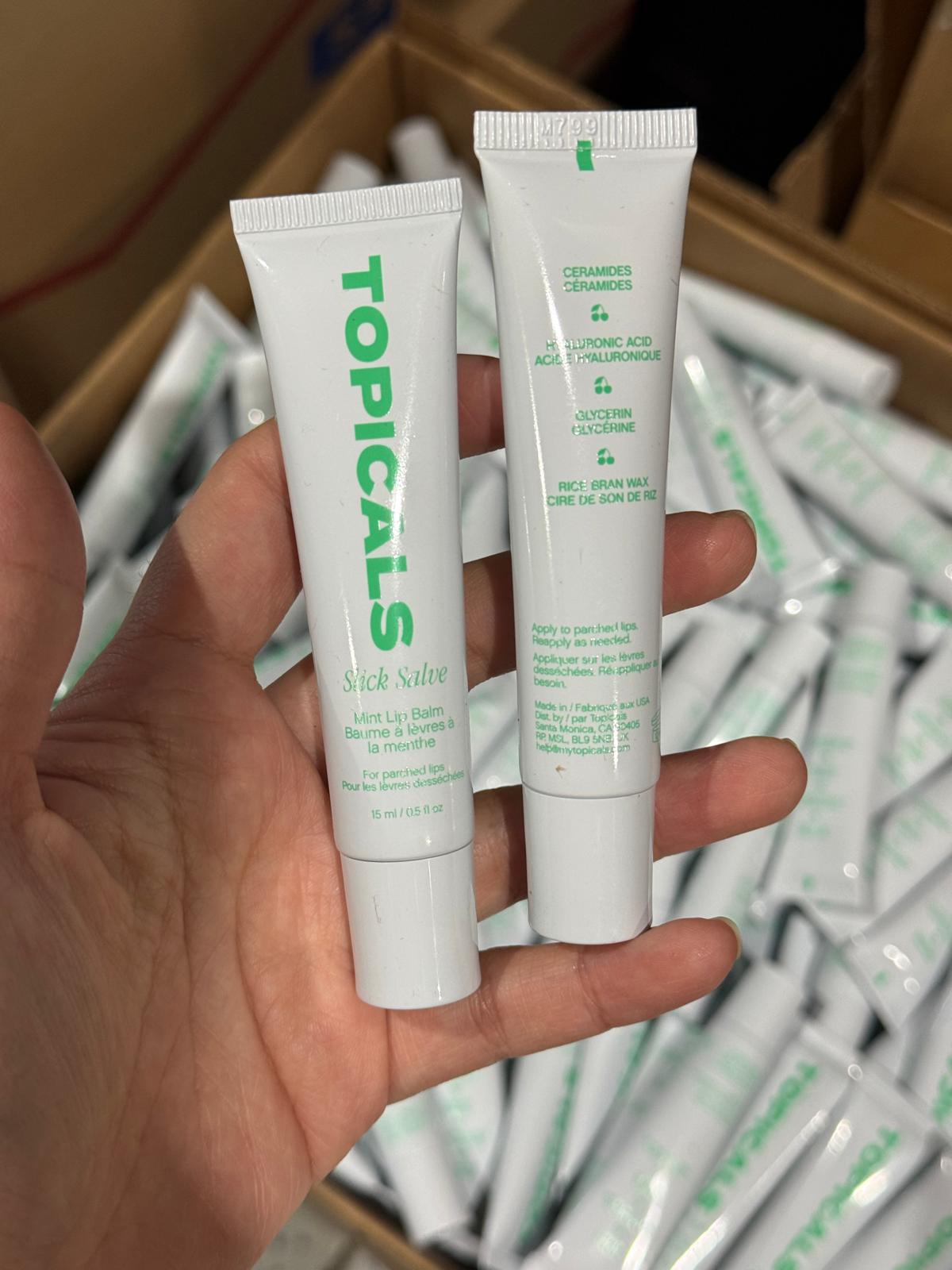 Topicals Stick Salve Mint Hydrating Lip Balm 15ml 8＄each （100pcs 7＄each）