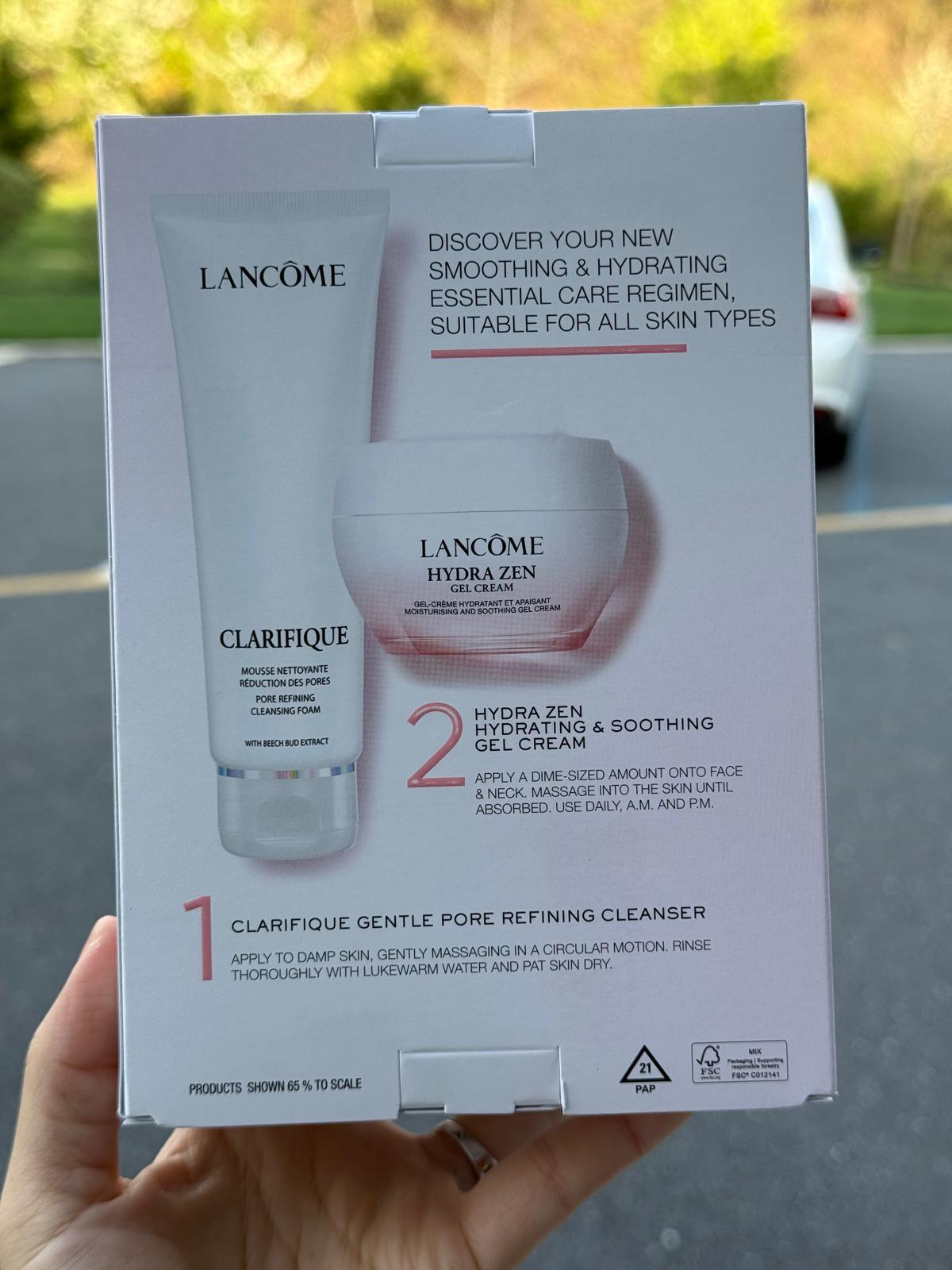 Lancôme Clarifique Pore Refining Cleanser & Hydra Zen Soothing Gel Cream Skincare Set