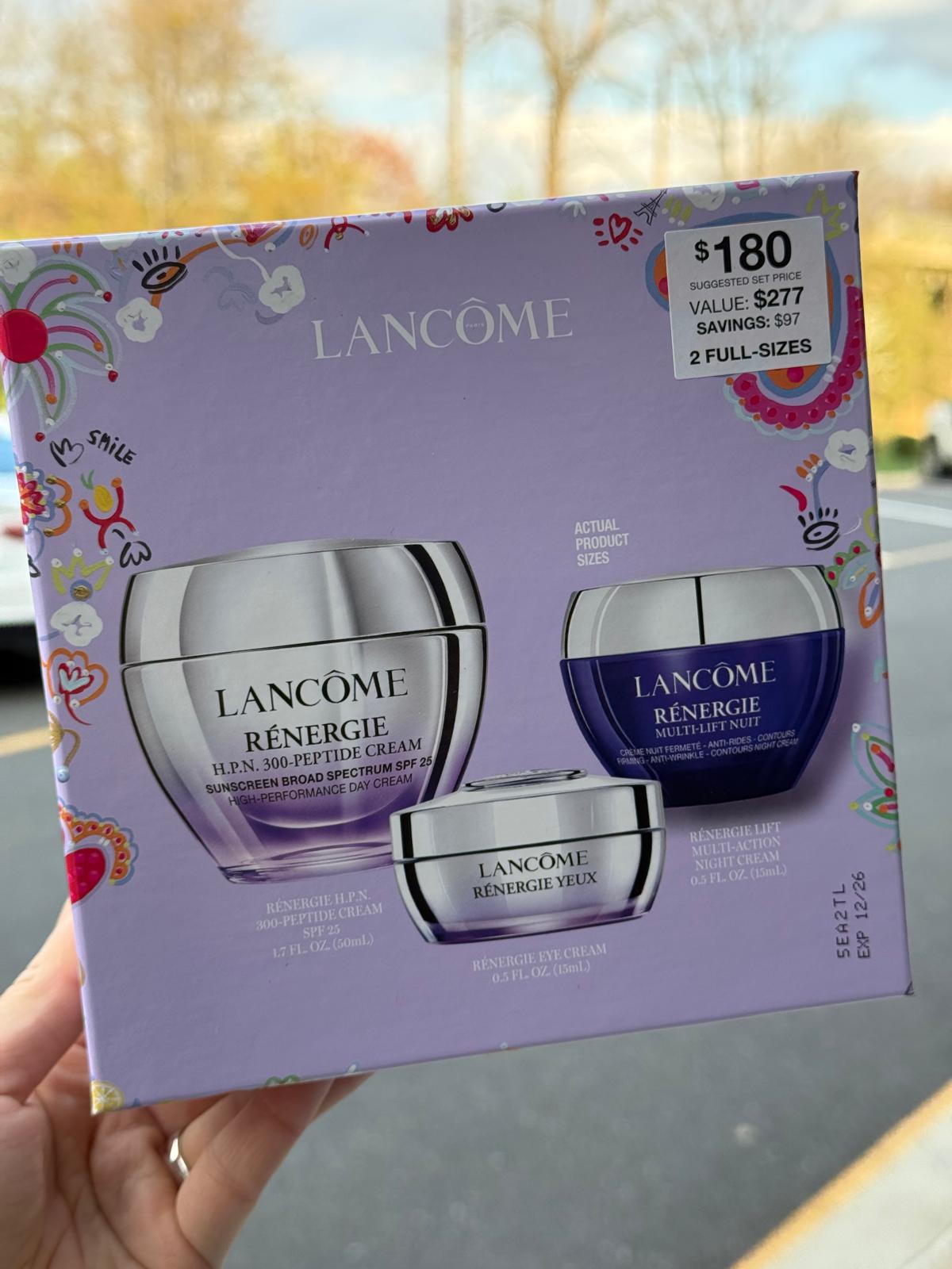 Lancôme Rénergie Anti-Wrinkle Firming Day Cream, Night Cream & Eye Cream Luxury Gift Set