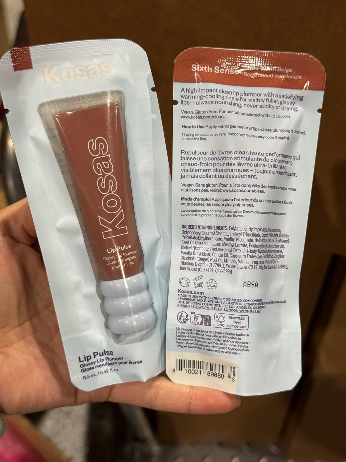 Kosas Lip Pulse Glossy Plumping Lip Gloss - Sixth Sense 8＄each （144 pcs 6＄each)
